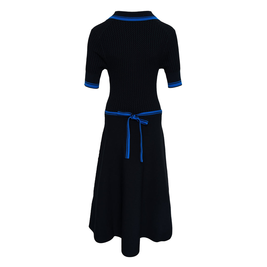 Textured Rib Polo Midi Dress
