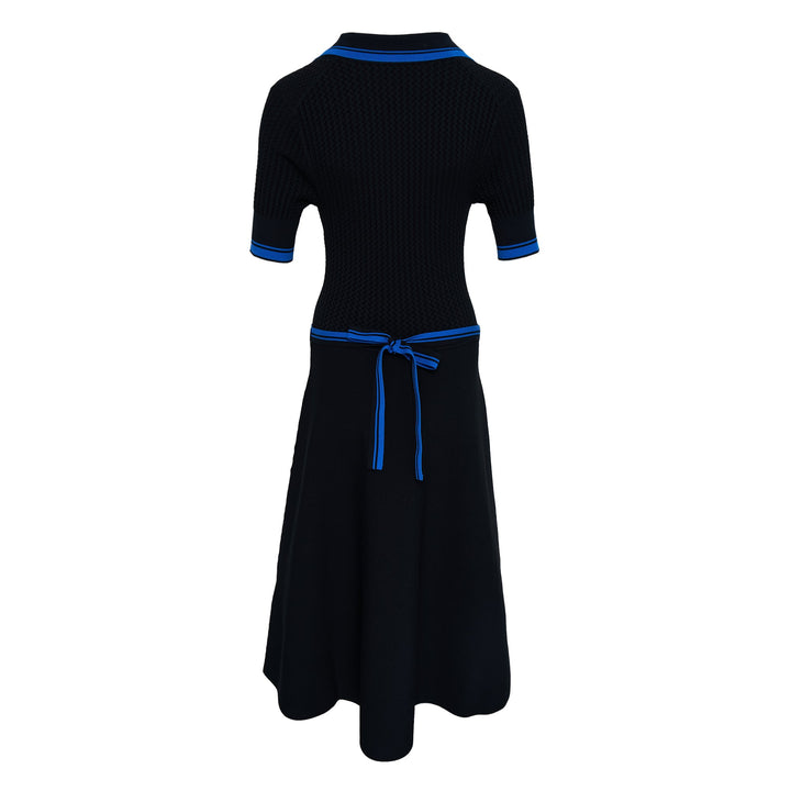 Textured Rib Polo Midi Dress