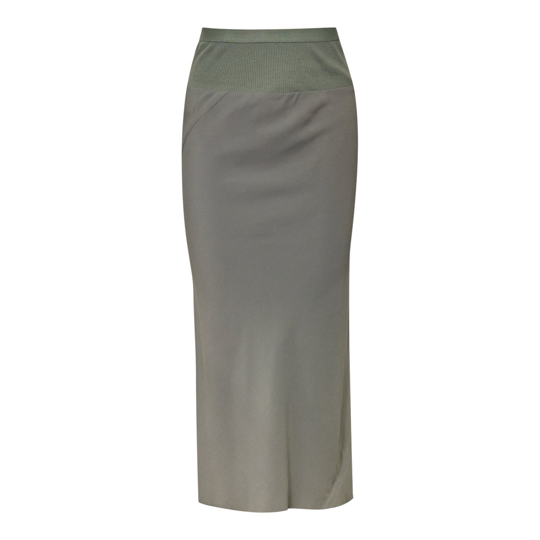 Knee Bias Skirt Cocoon Crepe