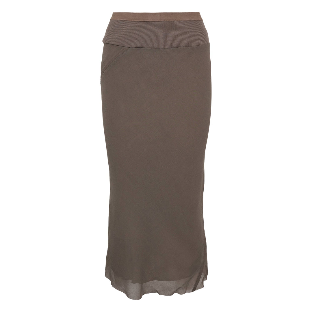 Knee Bias Skirt Washed Georget