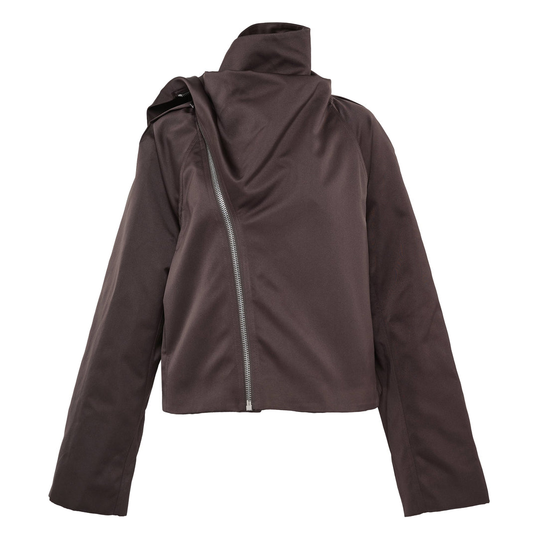 Cropped Scarf Flight Tech Jacket