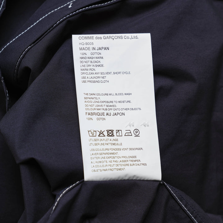 Contrast-Stitching Long Sleeve Button-Up Shirt