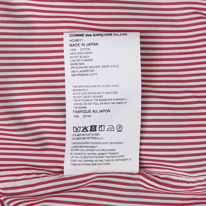 Red Stripe Long Sleeve Button-Up Shirt