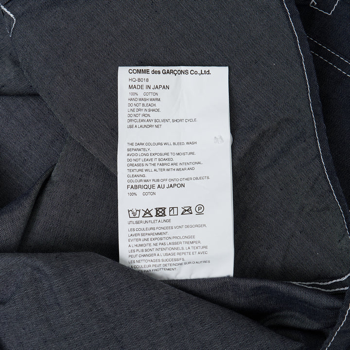 Light Denim Contrast-Stitching Shirt
