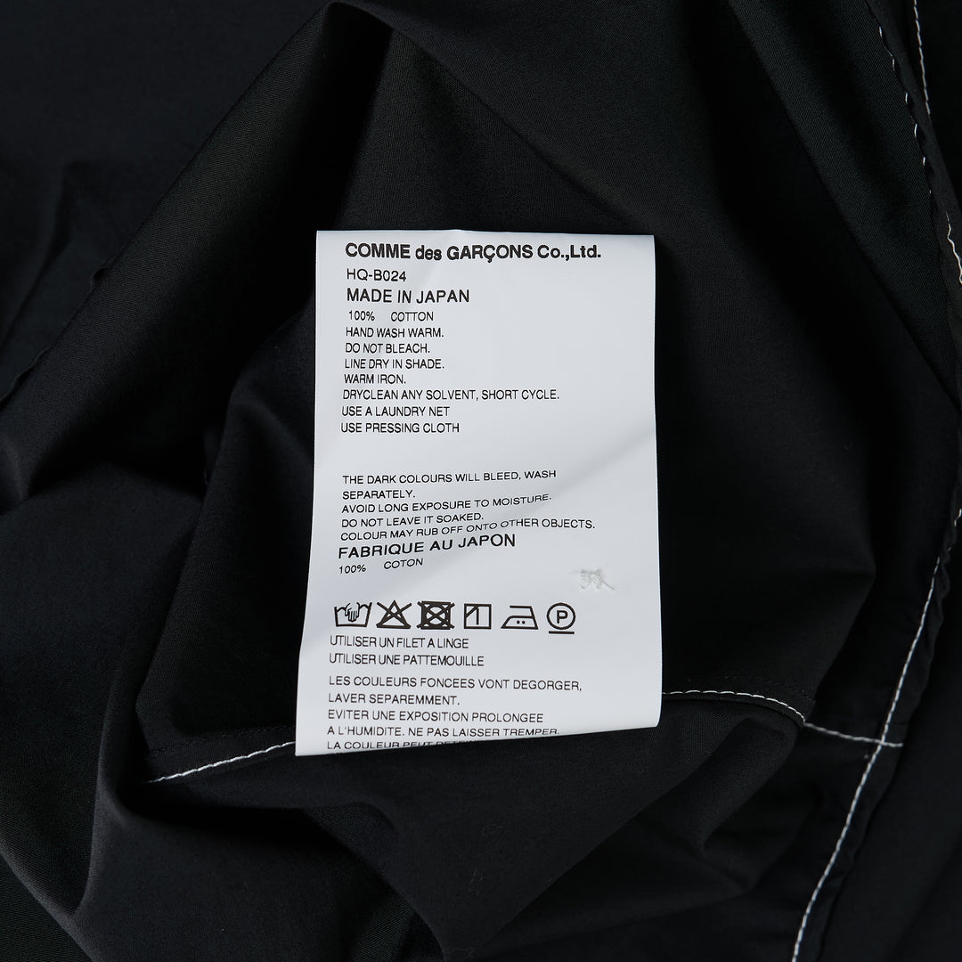 COMME des GARCONS HOMME Black Contrast-Stitching Detail Shirt – Available at Club 21, Official Retailer in Singapore, Malaysia & Thailand with Global Shipping Online