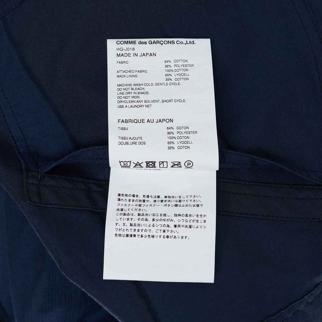 Navy Structured Utility Cotton Jacket