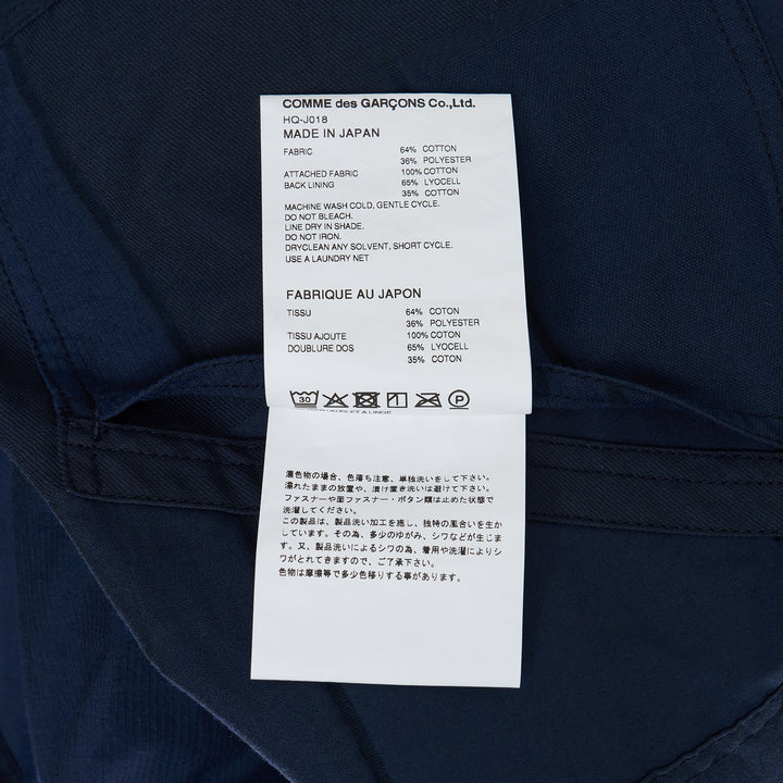 Navy Structured Utility Cotton Jacket