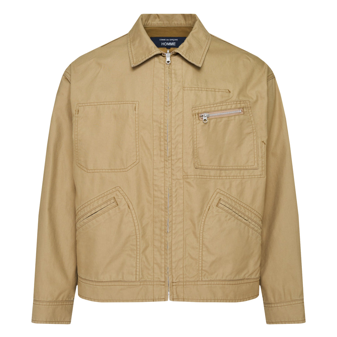 Beige Cotton Chino Jacket