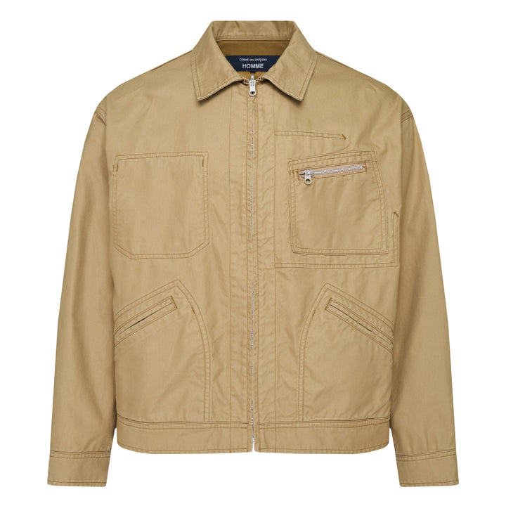 Beige Cotton Chino Jacket