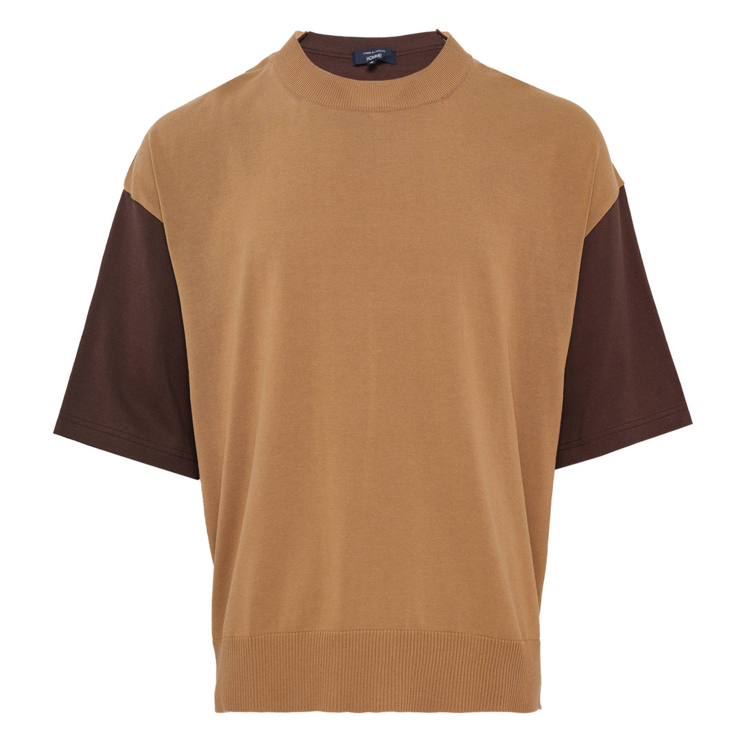 Contrasting Colour-Block Panel Tee