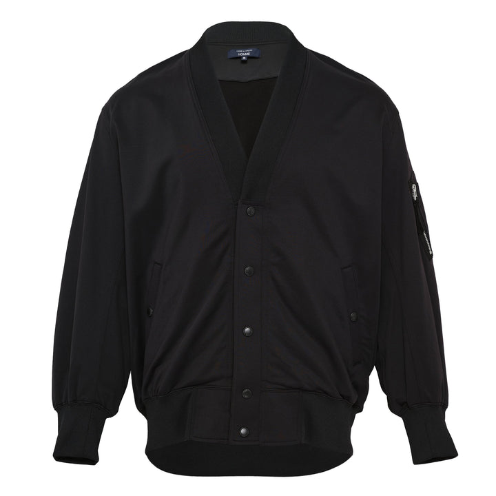 Black Cotton Blend Button Cardigan