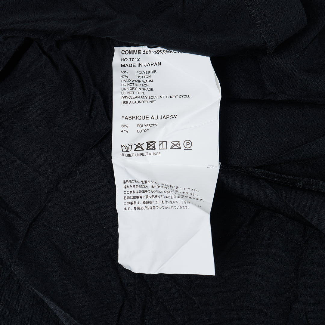 Black Cotton Blend Crinkled T-Shirt