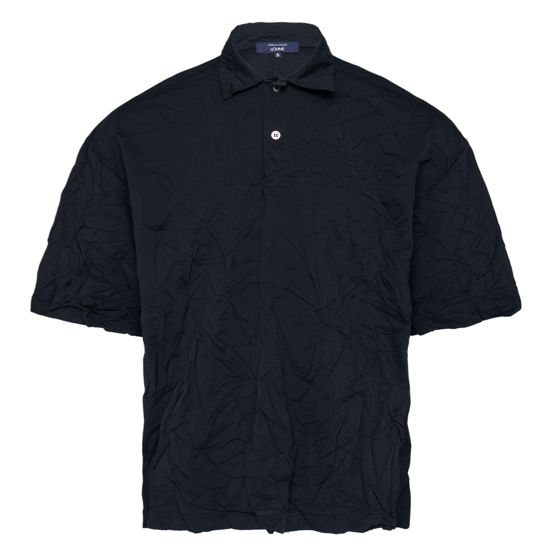 Black Cotton Polo Tee