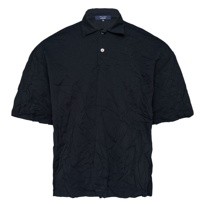 Black Cotton Polo Tee