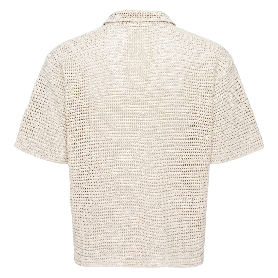 AURALEE Tussah Silk Cotton Mesh Knit Polo – Available at Club 21, Official Retailer in Singapore, Malaysia & Thailand with Global Shipping Online