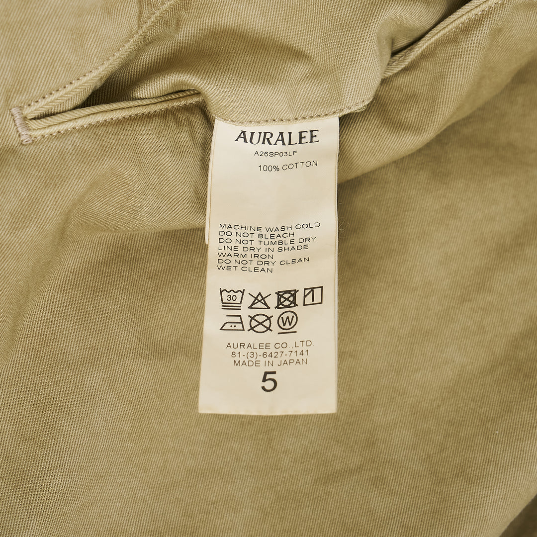 AURALEE Garment-Dyed Finx Light Chino Pants – Available at Club 21, Official Retailer in Singapore, Malaysia & Thailand with Global Shipping Online