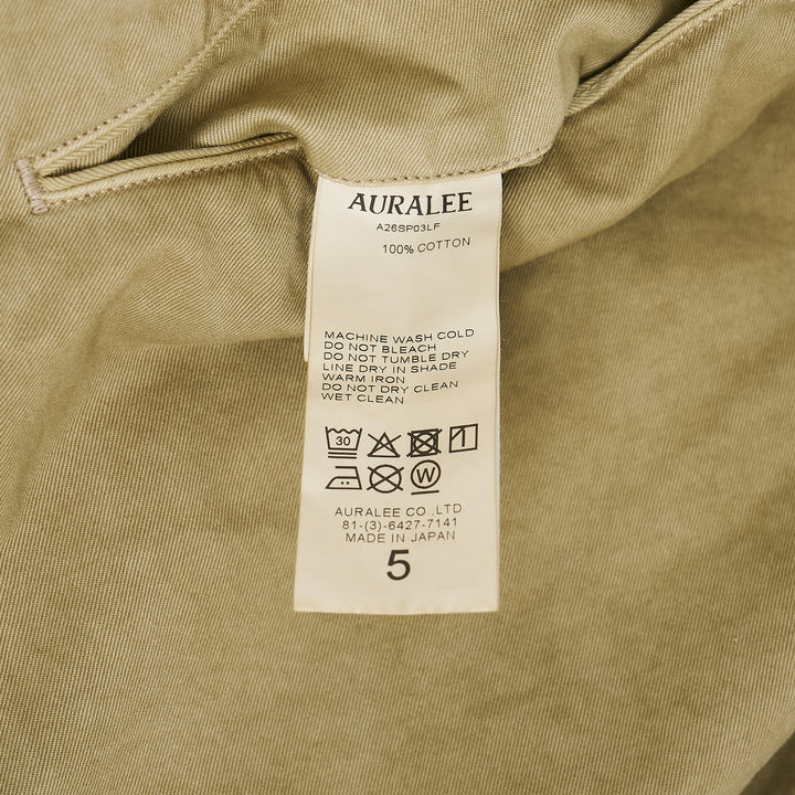 AURALEE Garment-Dyed Finx Light Chino Pants – Available at Club 21, Official Retailer in Singapore, Malaysia & Thailand with Global Shipping Online