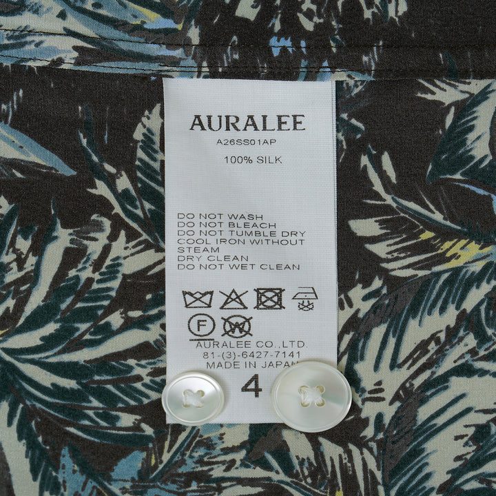 AURALEE Printed Airy Silk Short Sleeve Shirt – Available at Club 21, Official Retailer in Singapore, Malaysia & Thailand with Global Shipping Online