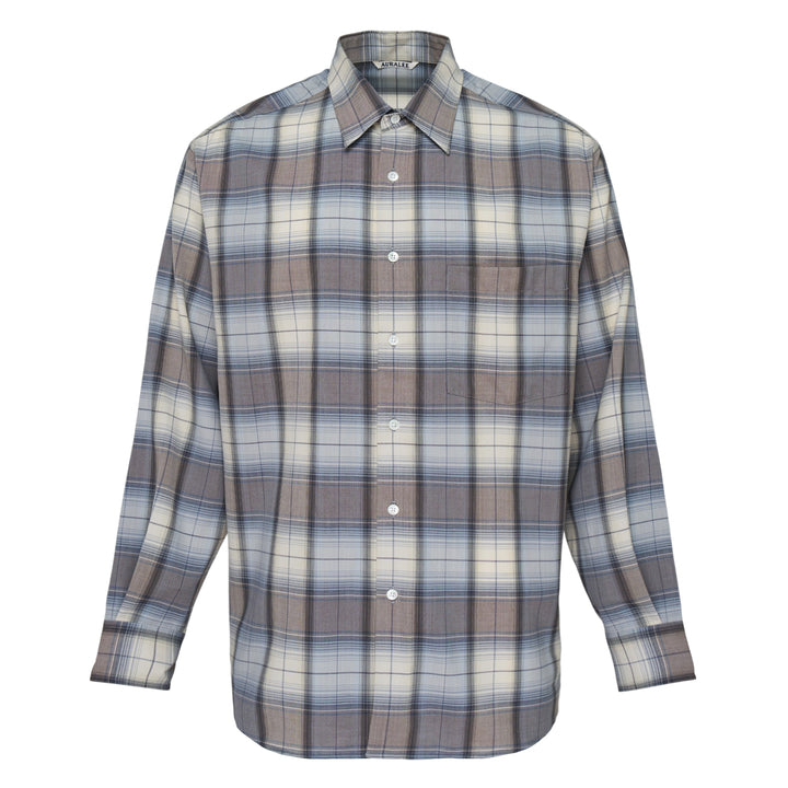 AURALEE Super Light Wool Check Shirt – Available at Club 21, Official Retailer in Singapore, Malaysia & Thailand with Global Shipping Online