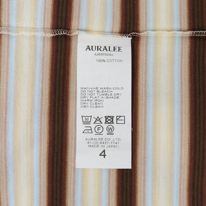 AURALEE Gradient Stripe Jersey Tee – Available at Club 21, Official Retailer in Singapore, Malaysia & Thailand with Global Shipping Online
