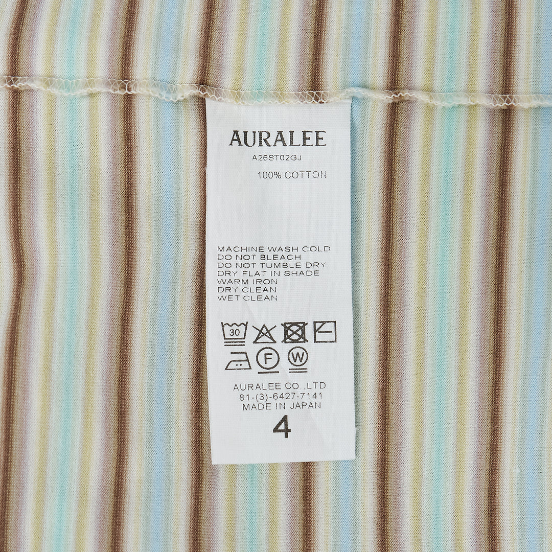 AURALEE Gradient Stripe Jersey Tee – Available at Club 21, Official Retailer in Singapore, Malaysia & Thailand with Global Shipping Online