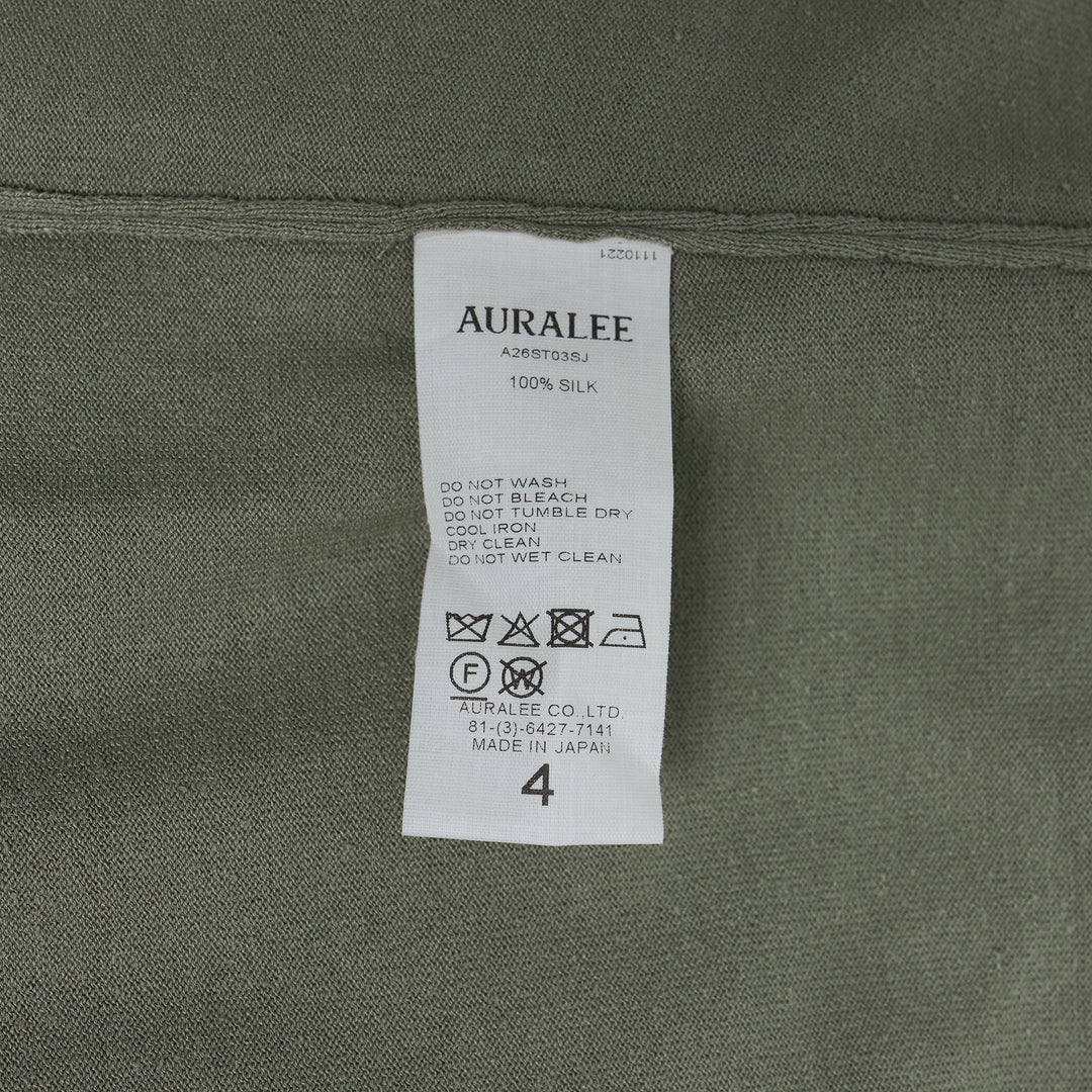 AURALEE High Gauge Tussah Silk Tee – Available at Club 21, Official Retailer in Singapore, Malaysia & Thailand with Global Shipping Online