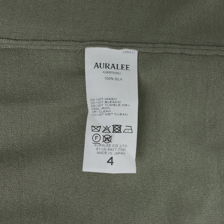 AURALEE High Gauge Tussah Silk Tee – Available at Club 21, Official Retailer in Singapore, Malaysia & Thailand with Global Shipping Online