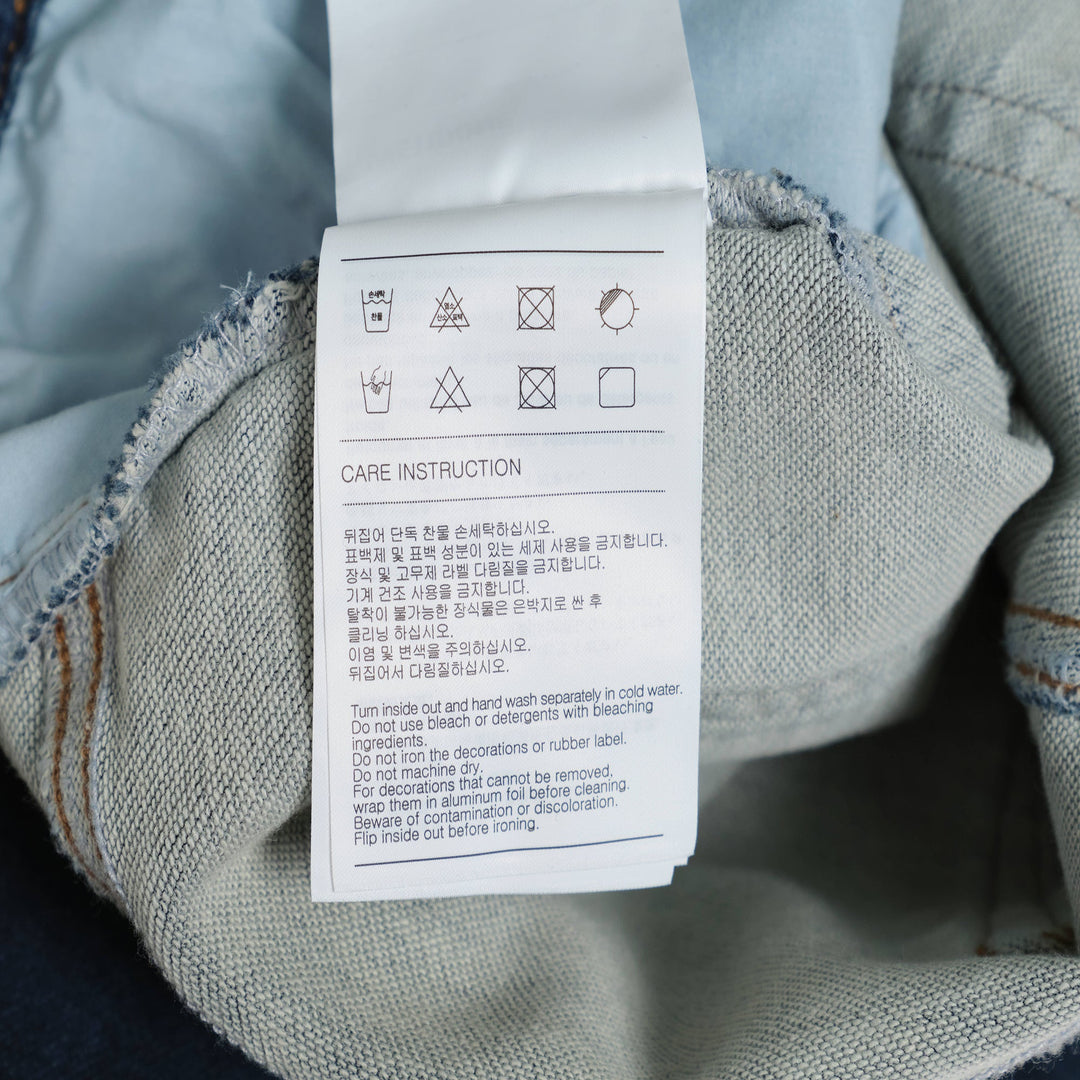 Navy Womens Dirty-Washed Denim