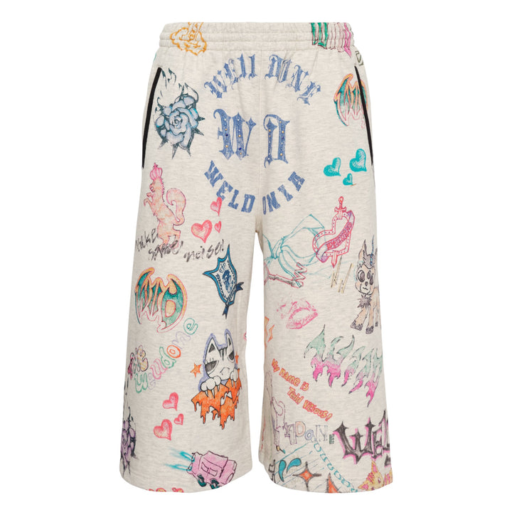 Doodle Printed Shorts