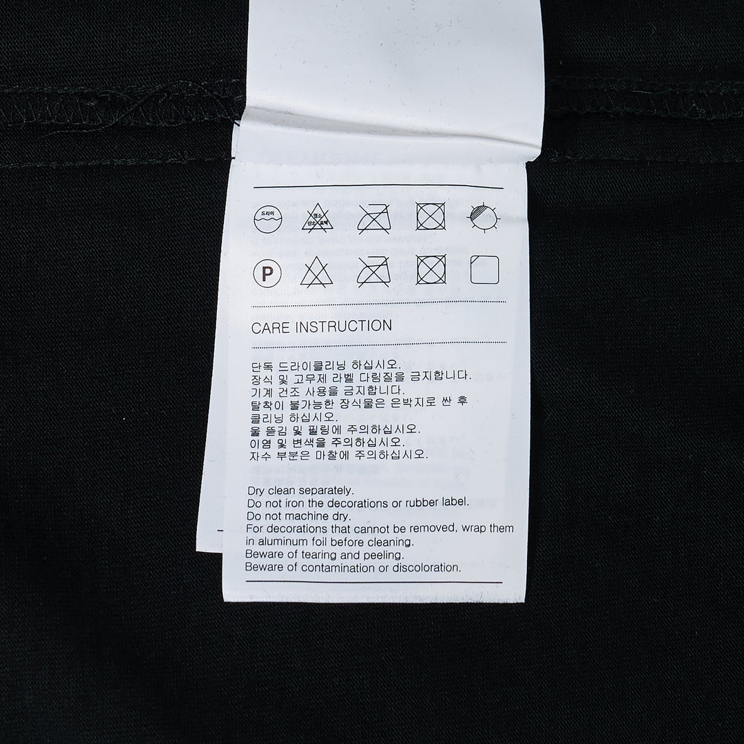 Black Double Logo Tape Short-Sleeve