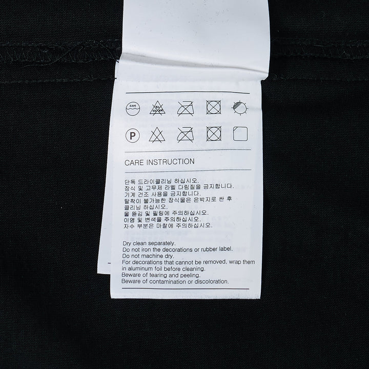 Black Double Logo Tape Short-Sleeve