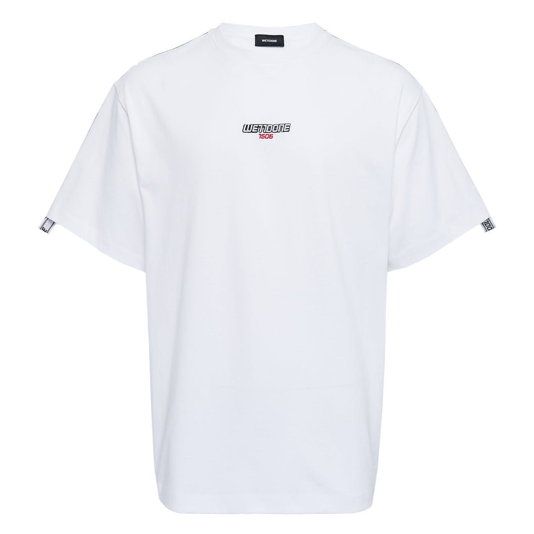 White Double Logo Tape Short Sleeve T-Shirt