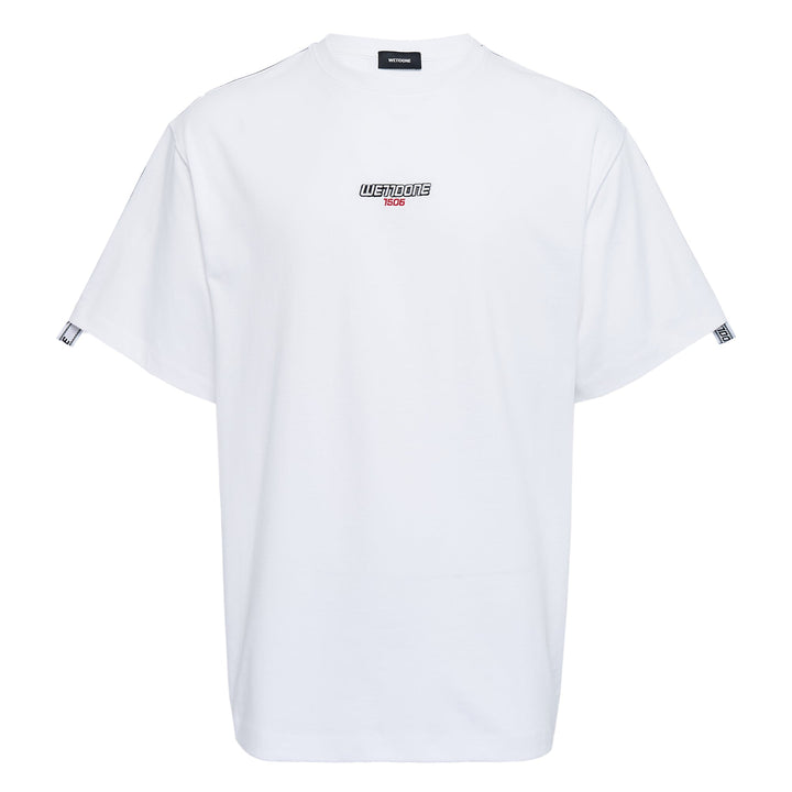 White Double Logo Tape Short Sleeve T-Shirt