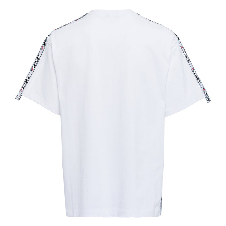 White Double Logo Tape Short Sleeve T-Shirt