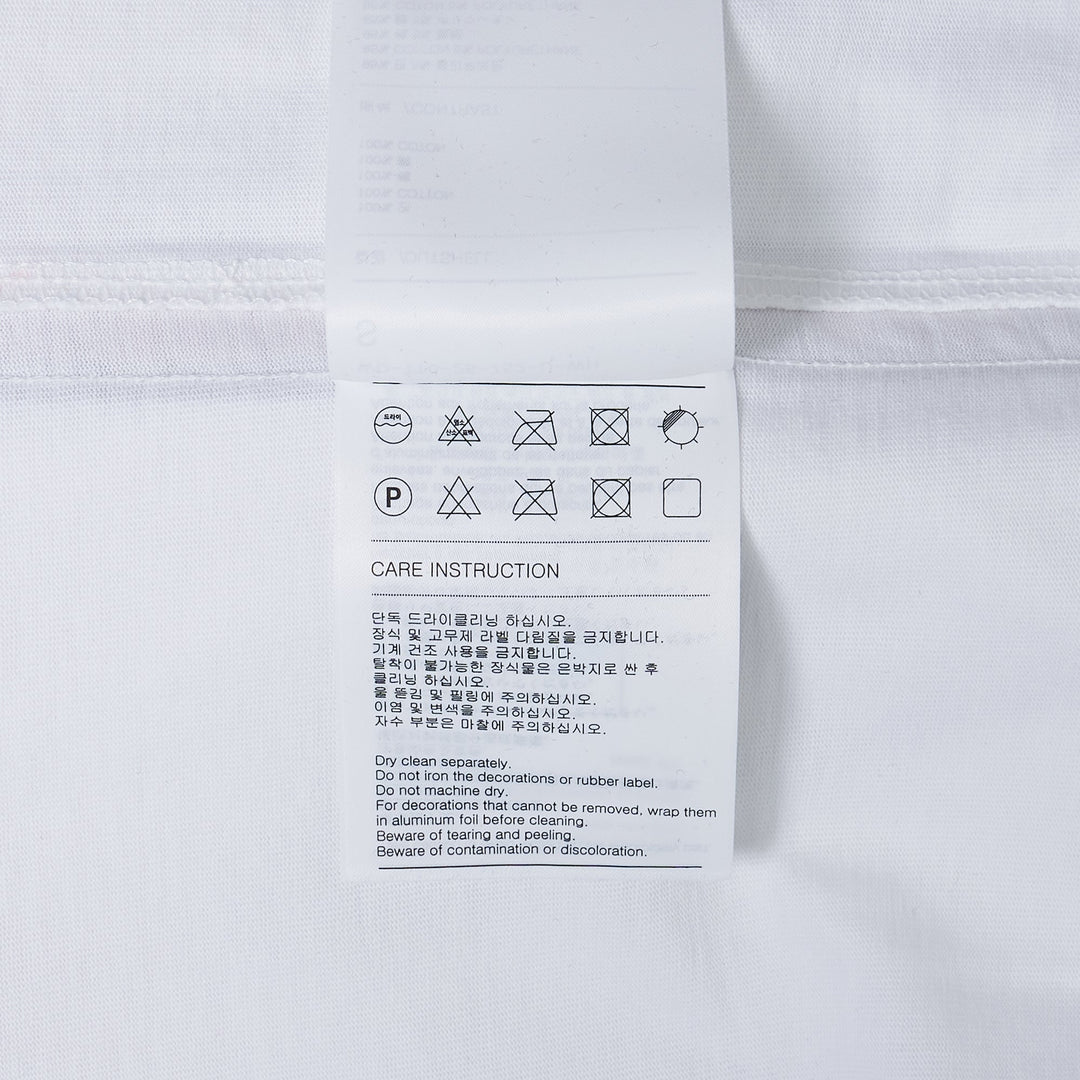 White Double Logo Tape Short Sleeve T-Shirt