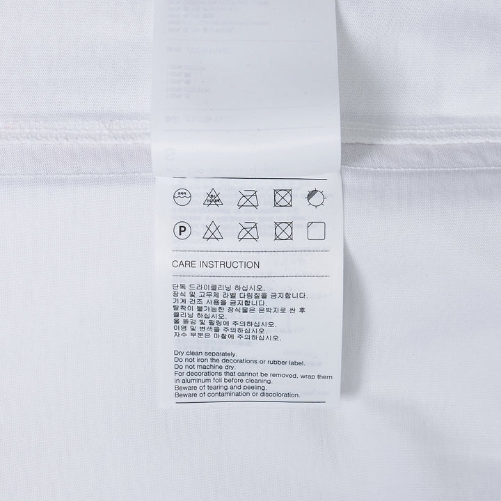 White Double Logo Tape Short Sleeve T-Shirt