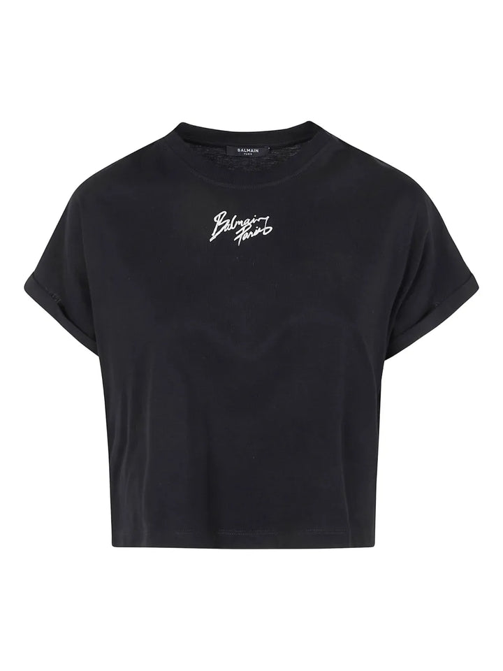 Balmain Paris Cropped T-Shirt