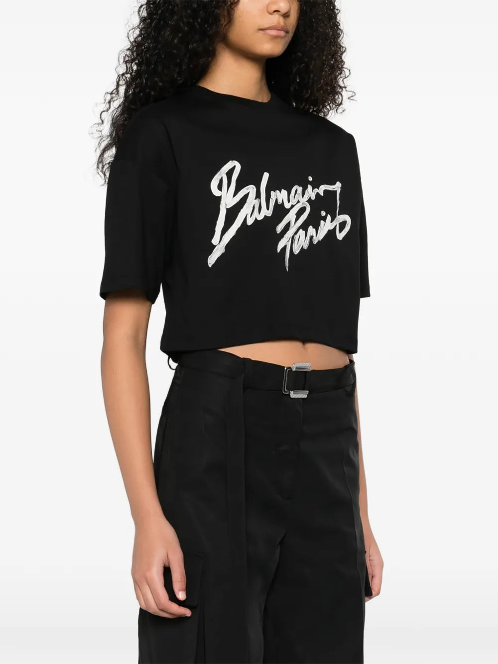 Balmain Paris Bulky Cropped T-Shirt