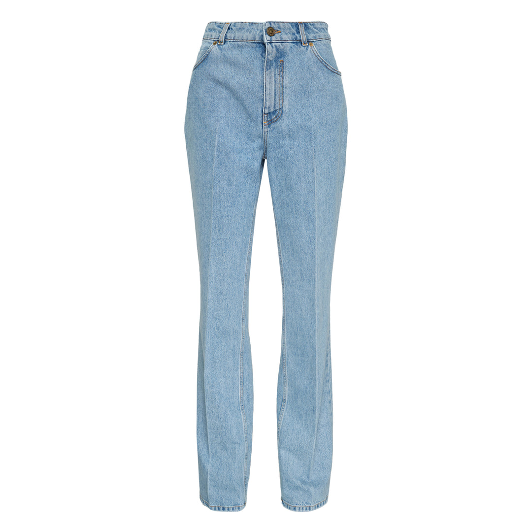 High Waisted Tailored Denim Pants