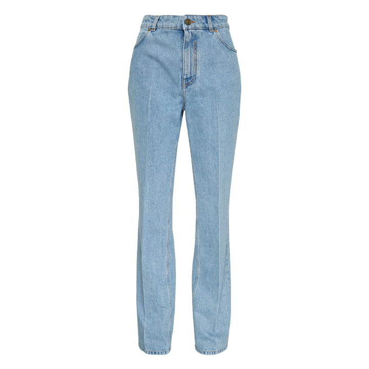 High Waisted Tailored Denim Pants
