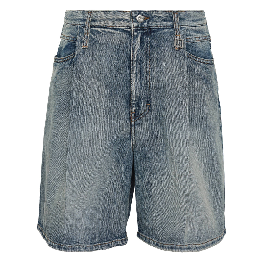 Washed Denim Shorts