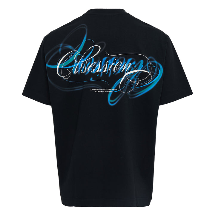 Cursive Obsession Back Print T-Shirt