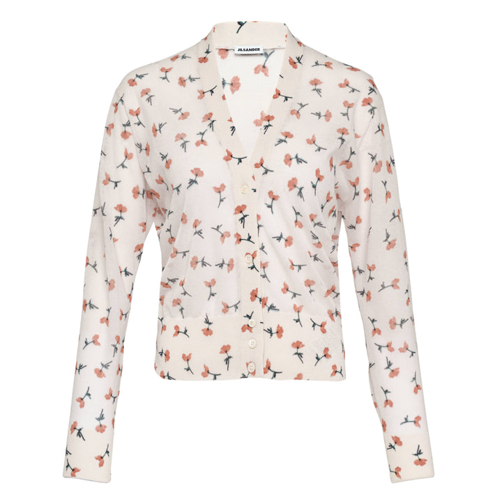 Printed Sheer Cotton Cardigan