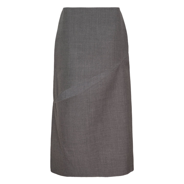 Double Split Wool Skirt