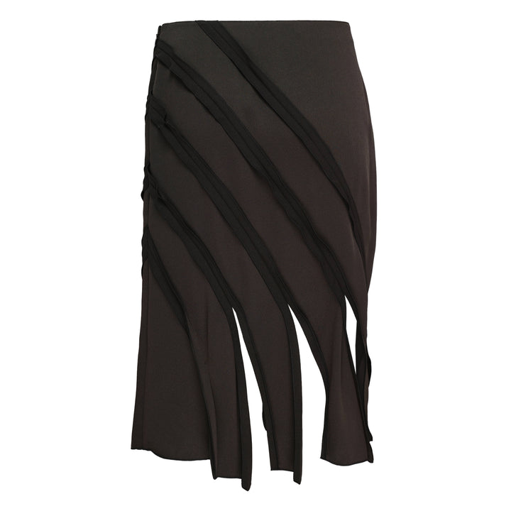 Satin Back Crepe Daisy Skirt