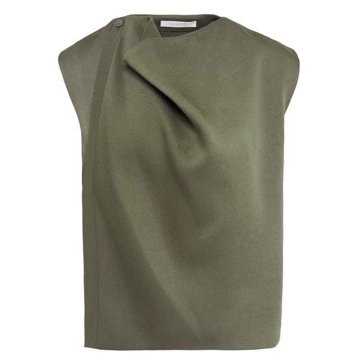 Satin Back Crepe Noelle Woven Top