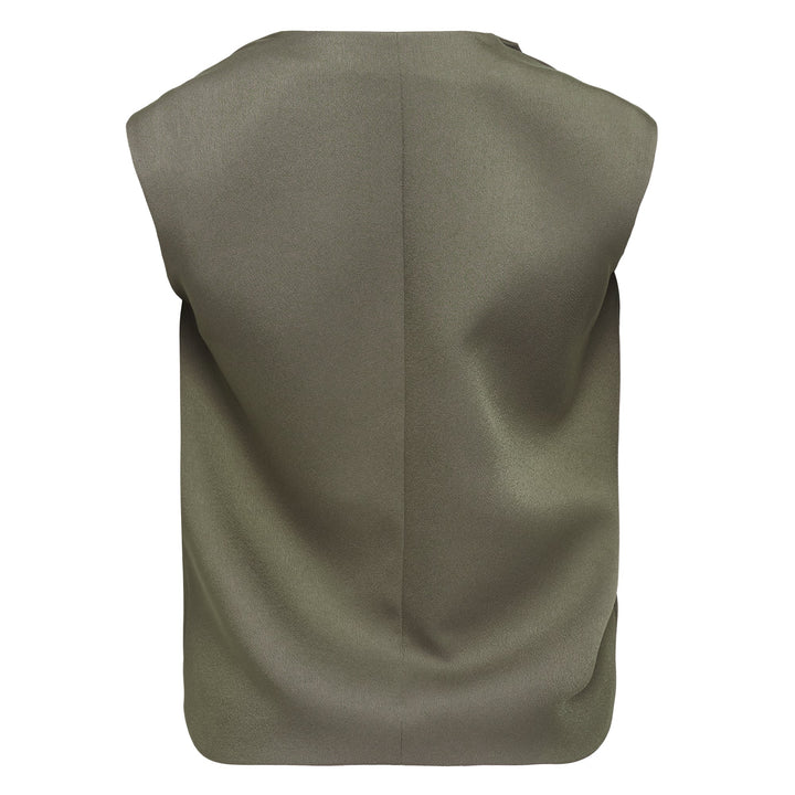 Satin Back Crepe Noelle Woven Top