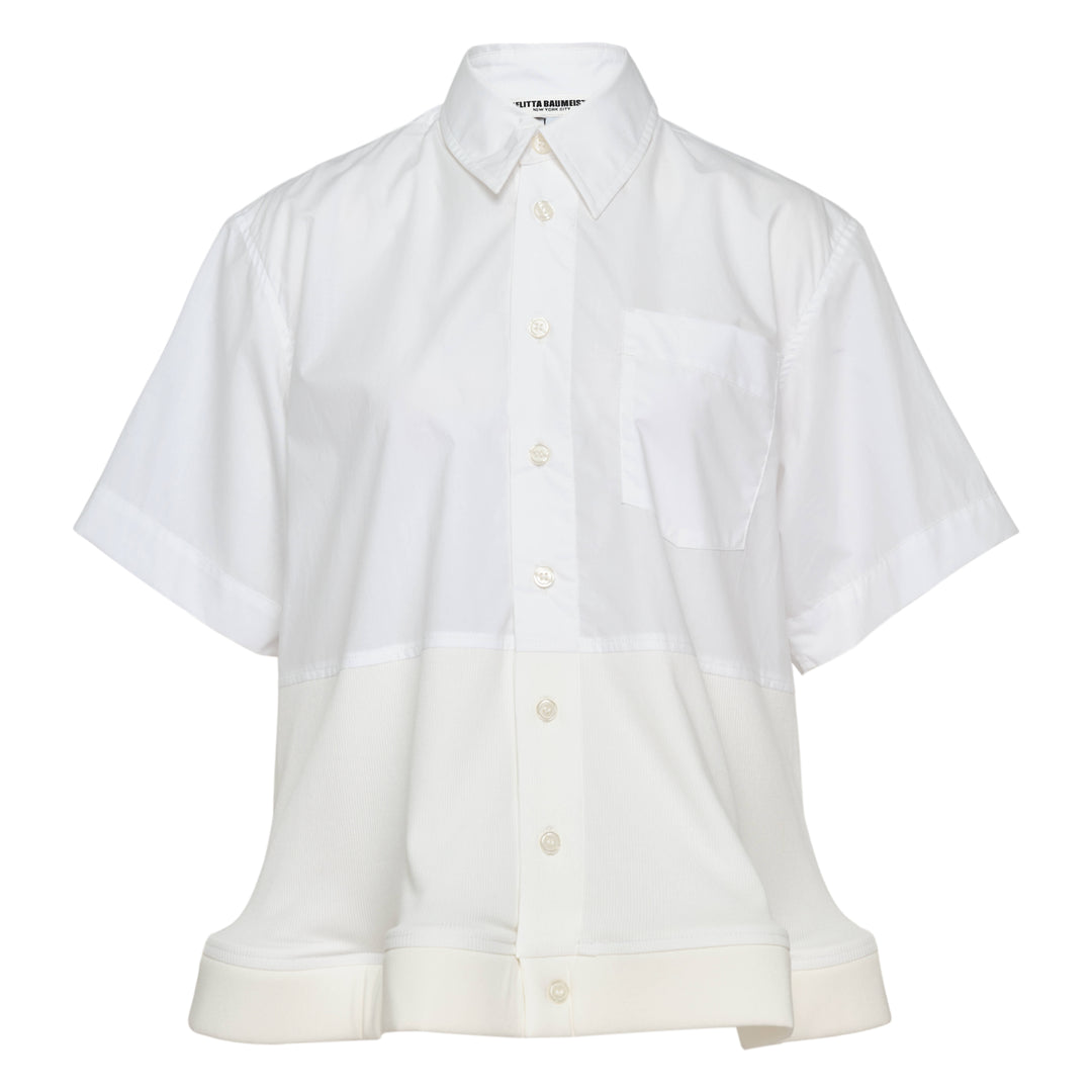 Melitta Baumeister Boxy Ruffle Hem Shirt – Available at Club 21, Official Retailer in Singapore, Malaysia & Thailand with Global Shipping Online