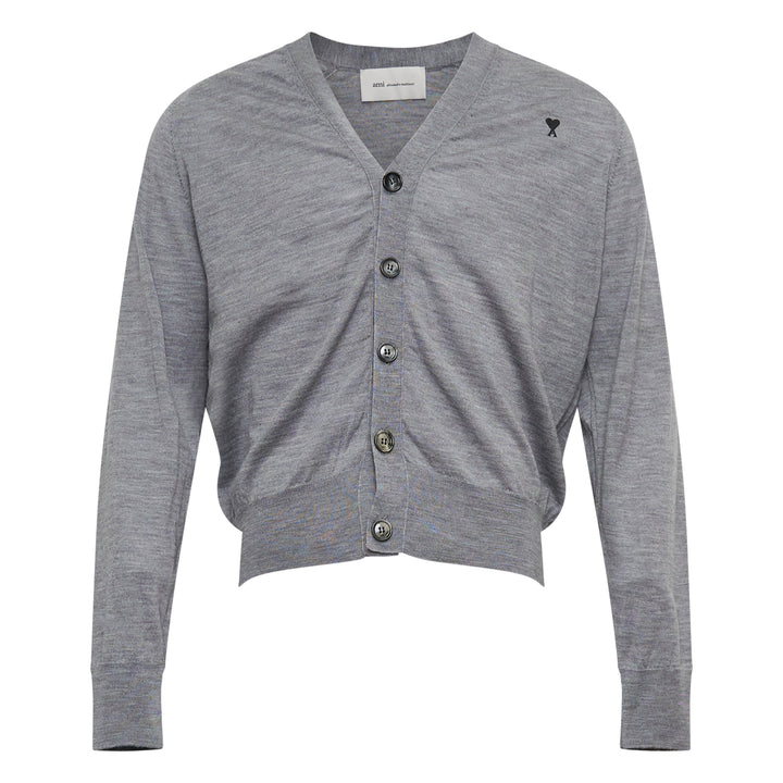 AMI Contrasted Ami De Coeur Cardigan – Available at Club 21, Official Retailer in Singapore, Malaysia & Thailand with Global Shipping Online
