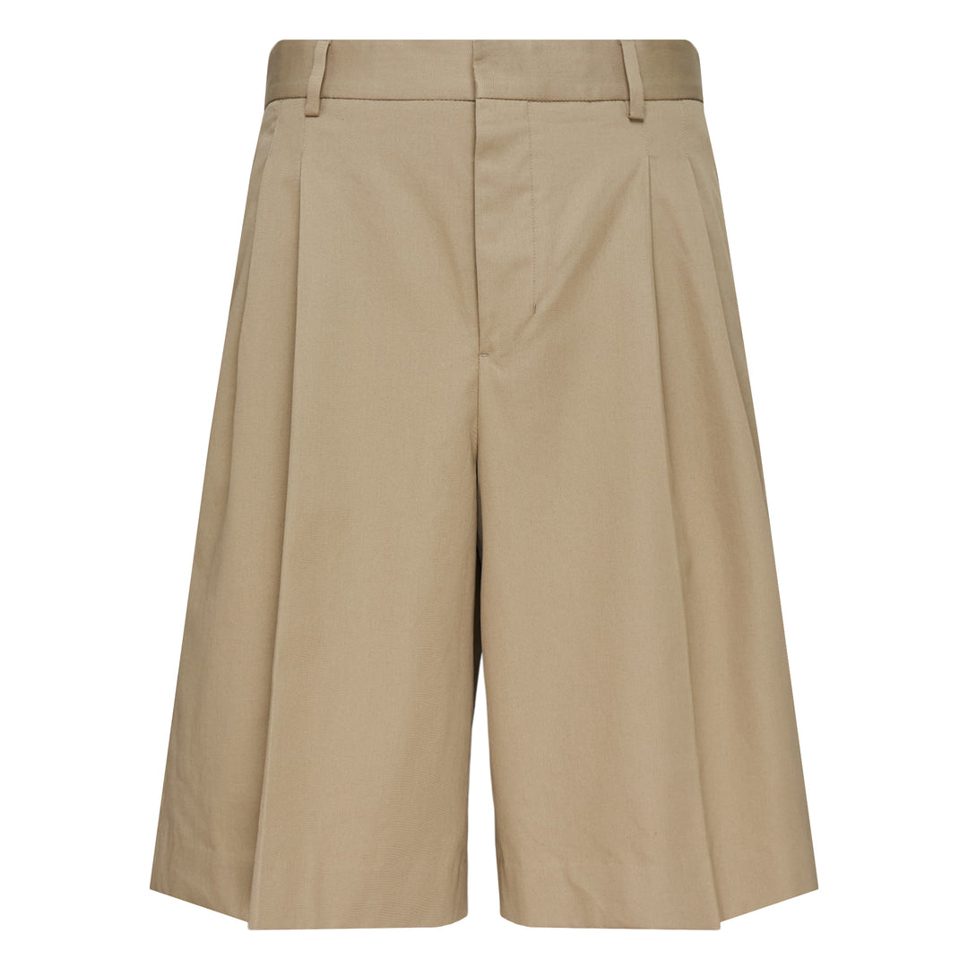 Low Waist Wide Bermuda Shorts